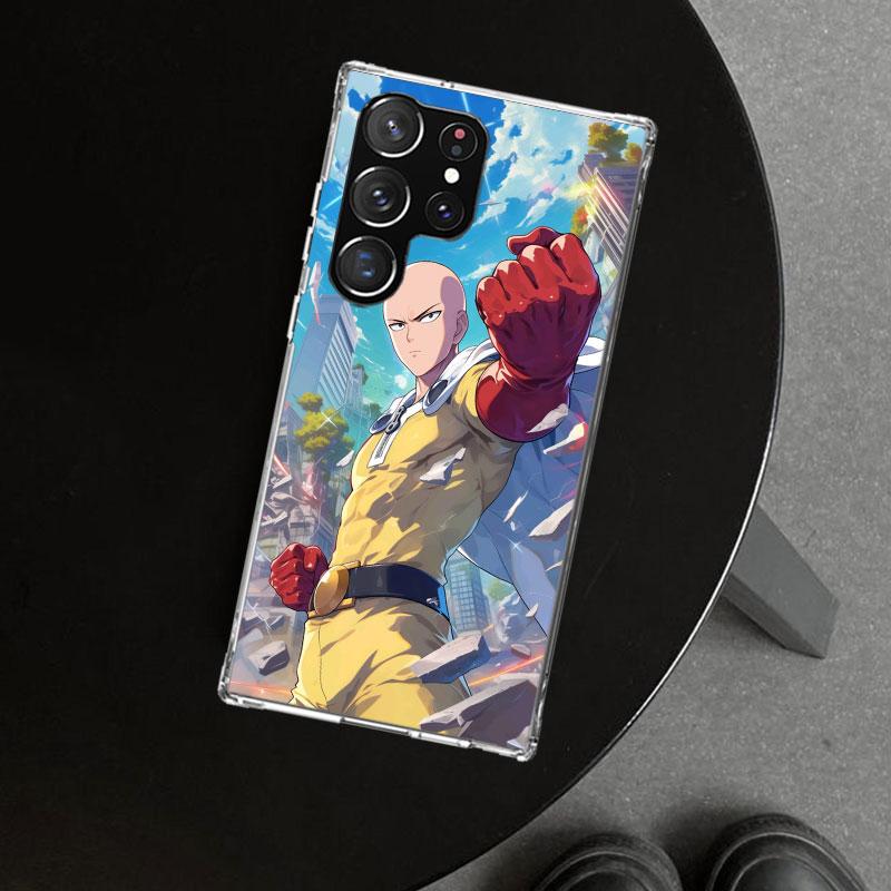 One P-Punch-Man Saitama King Phone Case Cover for Samsung Galaxy S26 S25 Edge S24 S23 Ultra S22 Plus S21 FE S20 + Art Customized
