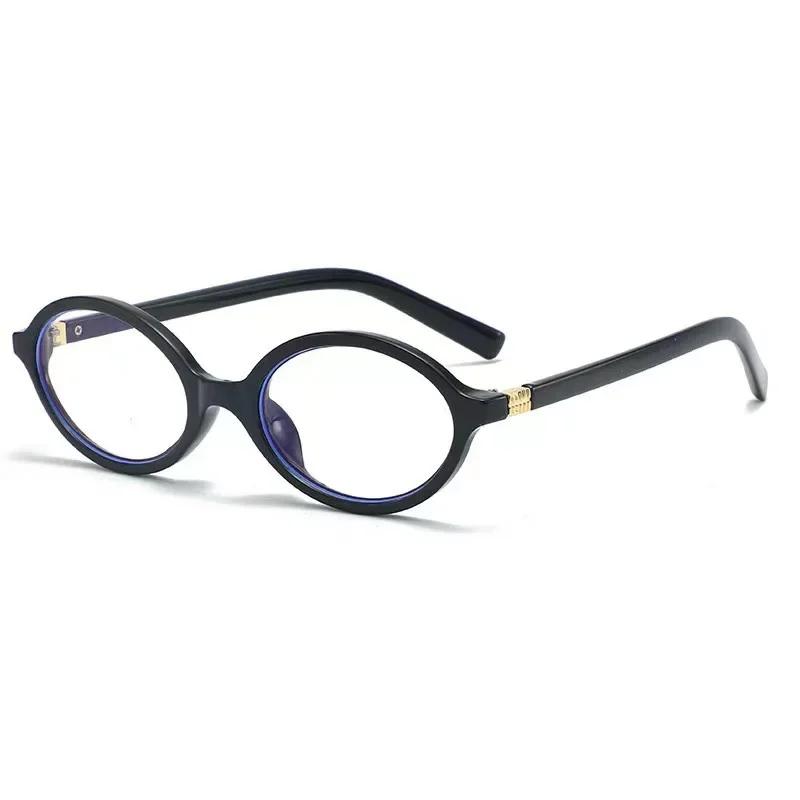 New Vintage Oval Frame Myopia Glasses for Women Men Anti Blue Light Near Sight Eyeglasses KoreanStyle Unisex Fashionable Eyewear