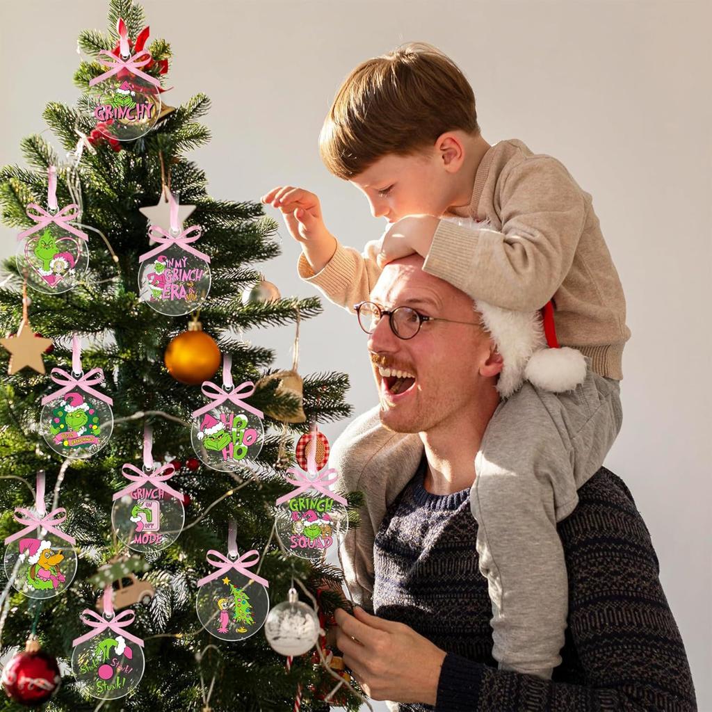 1 Set Of 12 Pieces Christmas Tree Decorations Holiday Ornaments Indoor Home Decoration