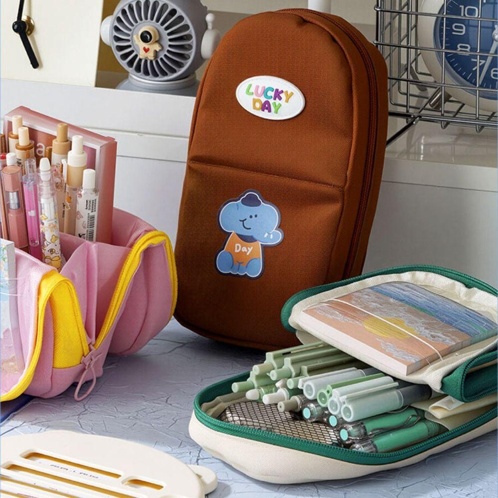 Patchwork Lovely Pencil Case Cartoon Mini Schoolbag Pencil Cases  School Supplies
