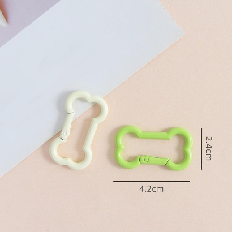 Zinc Alloy Bone Keychain Decoration Spring Operated Clasp Available In 6 Playful Color Options