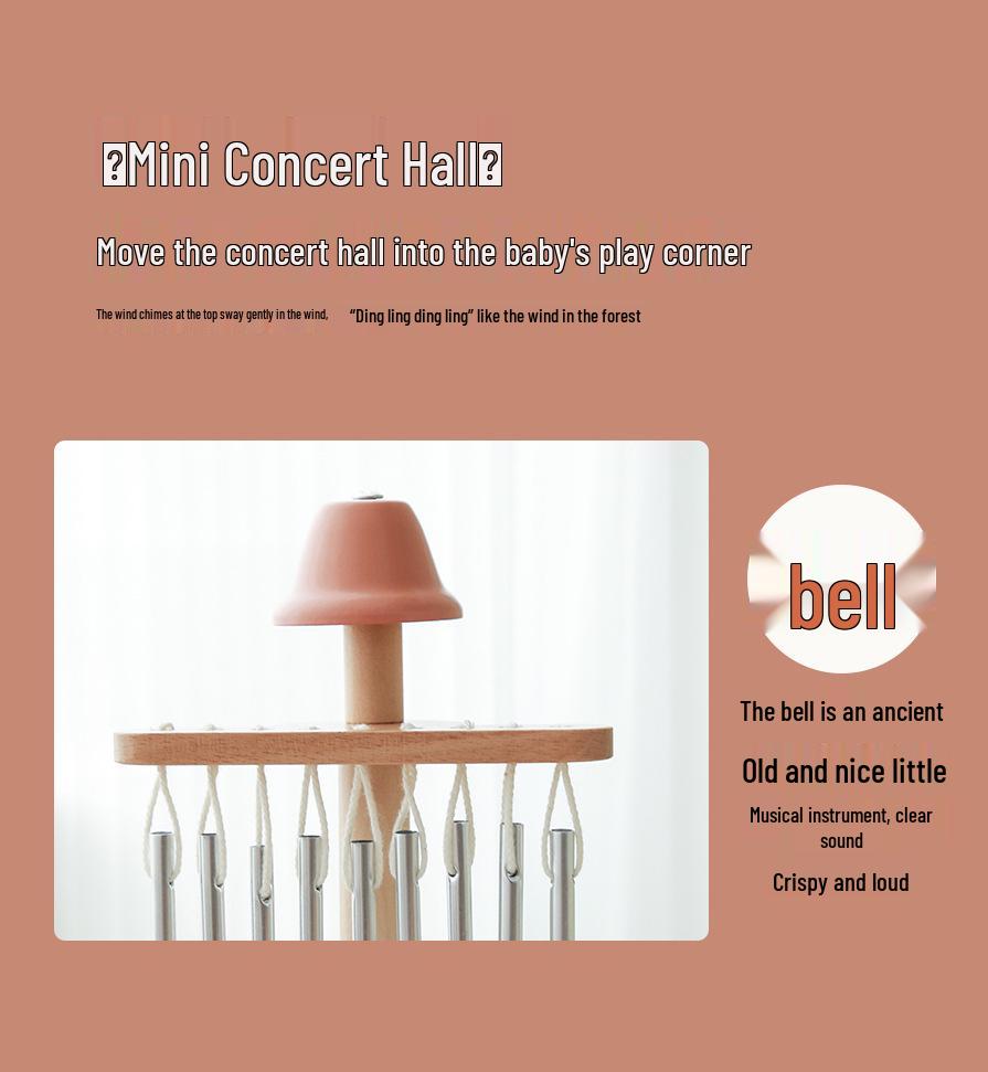 Multifunctional Wooden Drum & Music Shelf: Educational Baby Toy for Early Music Development