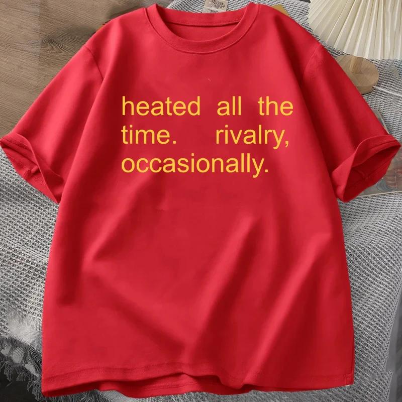 

Heated All The Time Letter Print TShirt Summer Fashion Casual Loose Tops Women Unisex Streetwear Y2K ONeck Short Sleeve Tshirts 3XL