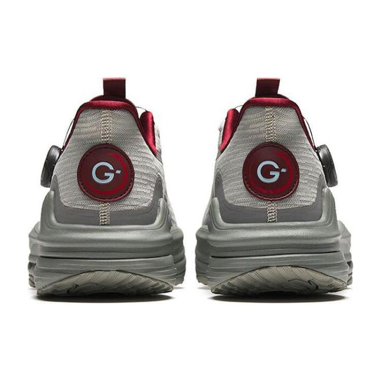 New Anta Champion Series Durable Breathable Low Top Running Shoes Men's Gray Red 112345508A-2