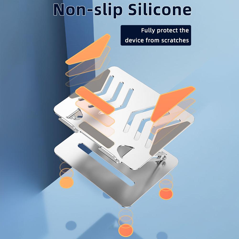 L307 Portable Laptop Stand Height Adjustable Metal Desktop Holder with Cooling Design