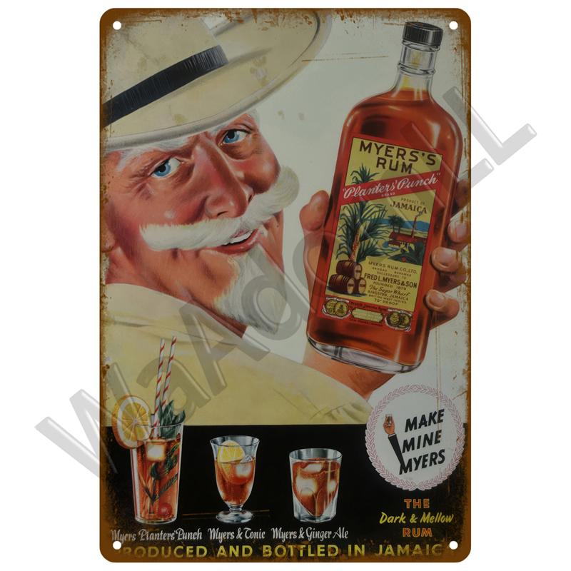 Whiskey Plaque Vintage Tin Sign Brand Home Drink Beer Wine Metal Sign Poster Wall Decor For Bar Pub Man Cave Decorative Plate