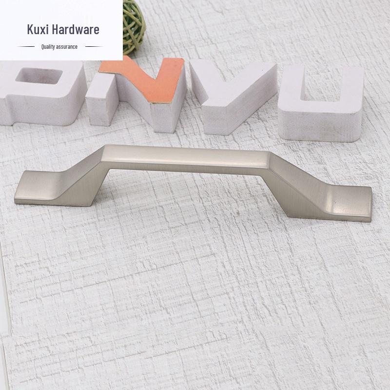 Nordic Matte Nickel Brushed Cabinet Handles for Kitchen, Wardrobe, and Drawers