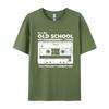 Vintage Unisex Tshirts Old School Skool Cassette Tape 2024 Discount All Cotton Top Tshirts Comfortable Soft Texture