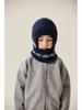 Ensemble Bonnet Chaud en Laine pour Enfants et Écharpe de Cou avec Protection des Oreilles pour l'Automne et l'Hiver