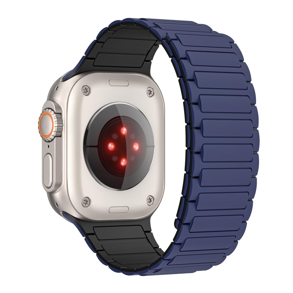 For Apple Watch 10 46mm Ultra 2 49mm 9 8 7 45mm SE 6 5 4 44mm 3 2 1 42mm Magnetic Silicone Watch Band