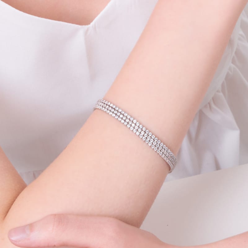 ELLE Jewelry Triple Stone Tennis Bracelet ELBRBB103