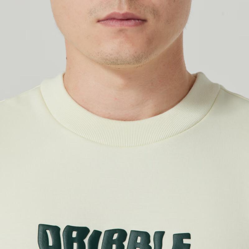 Adidas Logo Pattern Round Neck Pullover Comfortable Warm Running Fitness Long Sleeve Sweatshirt Men sweatshirt Beige JC6814