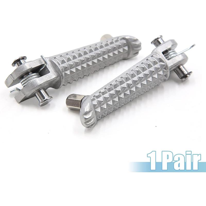 1Pair 7mm Aluminium Alloy Motorcycle Footrest Footpeg Foot Rest Peg Bike Bicycle Cycling Silver Tone for Yamaha R1 YZF R6