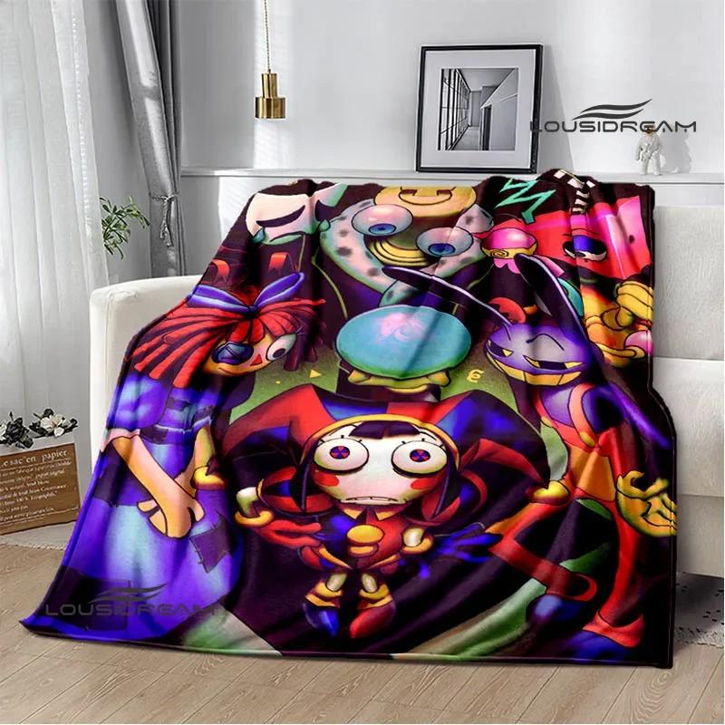 THE AMAZING DIGITAL CIRCUS Cartoon Blanket Warm Flannel Blankets Soft Cozy Blanket Sofa Travel Blanket Bed Linings Birthday Gift