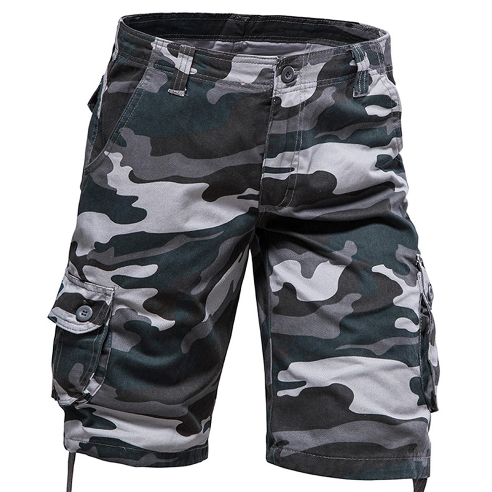 Cargo Shorts for Men Mens Cargo Shorts Men S Cargo Shorts Mens Shorts Cargo Multi Pocket Loose Fit Outdoor Shorts 33 синий