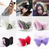 Luxurious Faux Fur Cat Fox Long Fur Ears Costume Hair Clip For Halloween Cosplay Parties