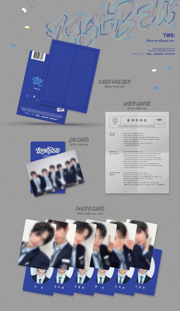 TWS Last Bell 1st Single Album with Tracking Sealed (Set(Standard+Weverse Albums))