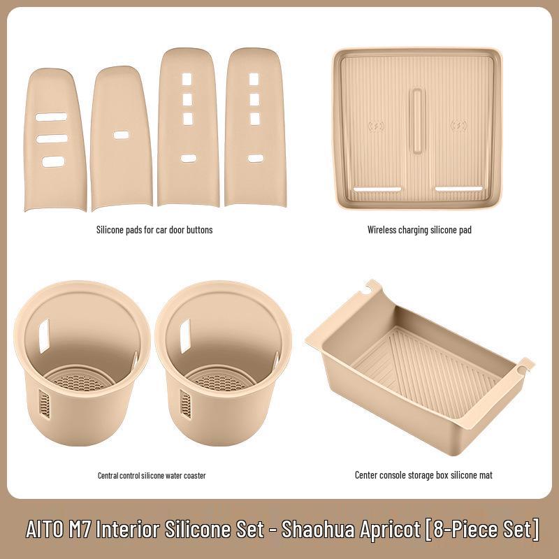 

AITO M7 M8 Center Console Cup Holder Silicone Protection Set