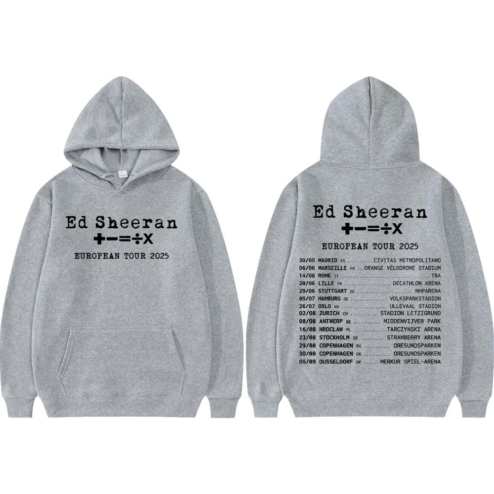 Ed Sheeran Mathematics Tour Print Hoodie Men Women Fashion Pullovers High Quality Fleece Long Sleeve Sweatshirts