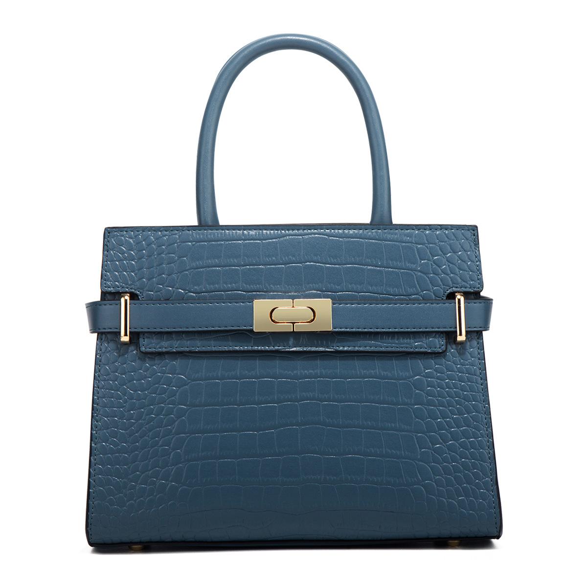 

Mother s Day gift for mom: handbag for middle-aged women, 2024 autumn and winter new model, elegant soft leather wedding handbag синий
