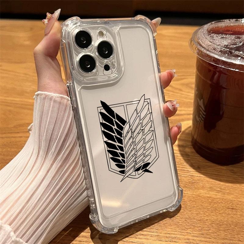 Anime Attack On Titan Hot Phone Case For iPhone 17 Air 16 e 15 14 13 12 11 Pro Max Plus Mini SE 2020 2022 Soft Shockproof Cover
