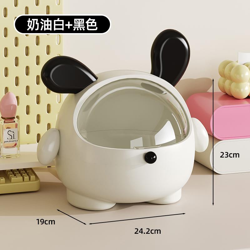 

Cute Little Mengli Storage Box Transparent Mini Food And Play Jar Tabletop Ornament Hair Accessory Display Stand