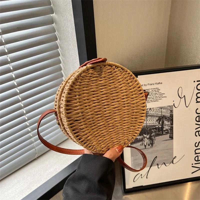 

Повседневные сумки через плечо с твердым внутренним отделением, плетеные, высокого качества для женщин, хлопковые женские сумки