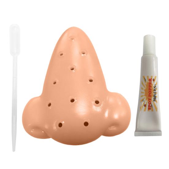 Nose Acne Popping Toy with 30ML Refill Solution Stress Relief Nose Pimple Squeeze