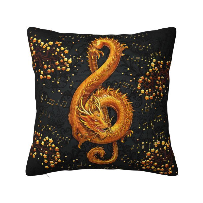 Asian Tradition Dragon Totem Cushion Covers Xcm Velvet Throw Pillow Case for Sofa Square Pillowcase Living Room Decoration