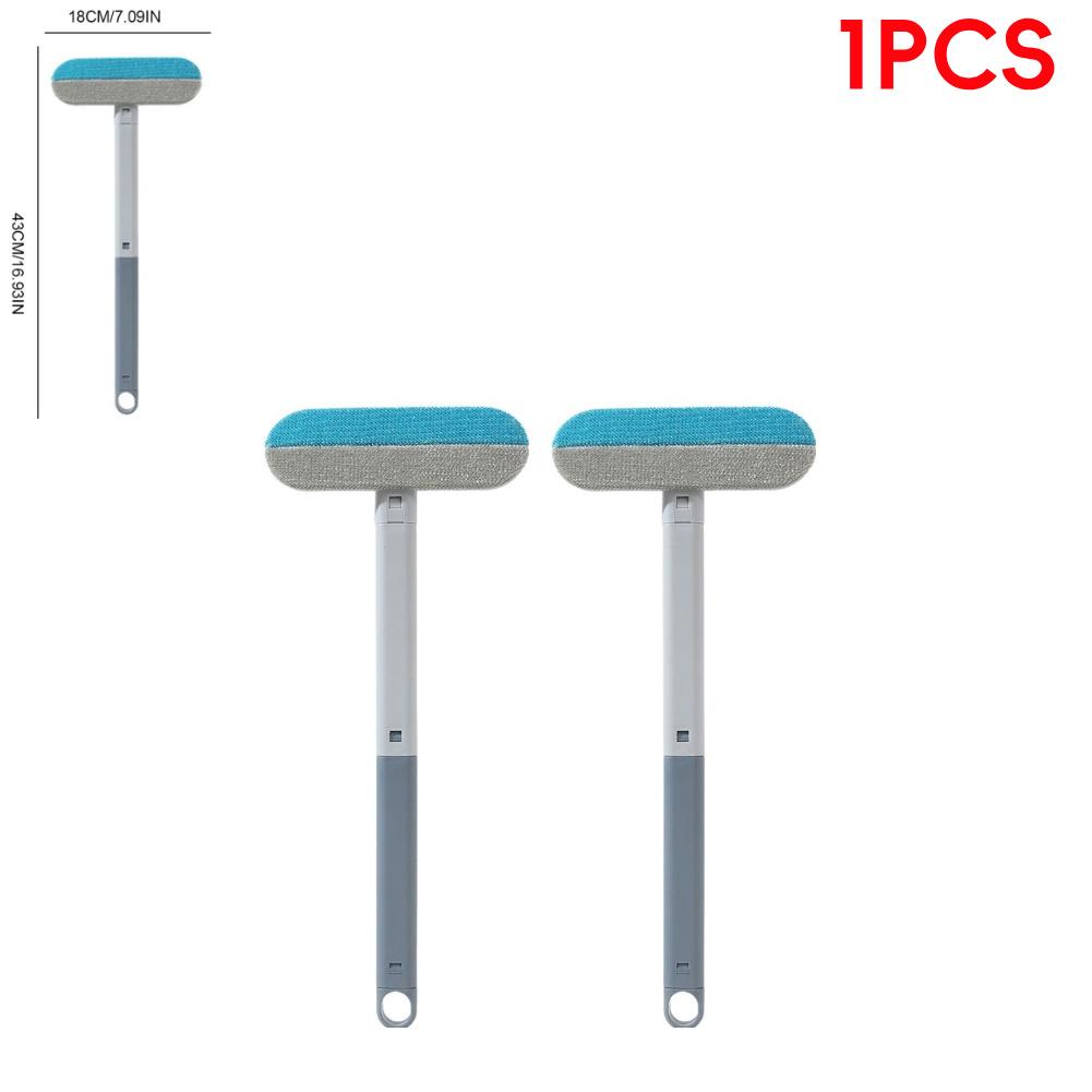 Multifunctional Pet Hair Remover Long Handle Window Cleaning Brush Hair Cleaner Brush with Squeegee Pet Fur Cleaning Tool