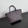 2026 European and American Fashion Cowhide Woven Bag Handbag Shoulder Messenger Bag Genuine Leather Women's Bag Vegetable Basket Tote