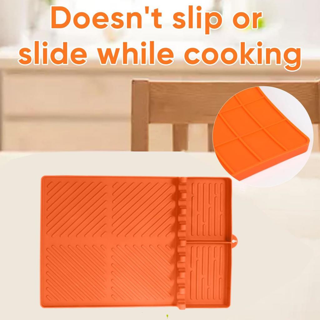 Side Shelf Mat Grill Multifunctional Placemat Silicone Bbq Pizza Mat Induction Cooker Cover Baking Pan Mat Barbecue Tools