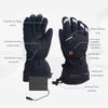 2 PCS Heated Gloves 3 Gears Adjustment Touchscreen Electric Heating Gloves Winter Thermal Gloves Black XL