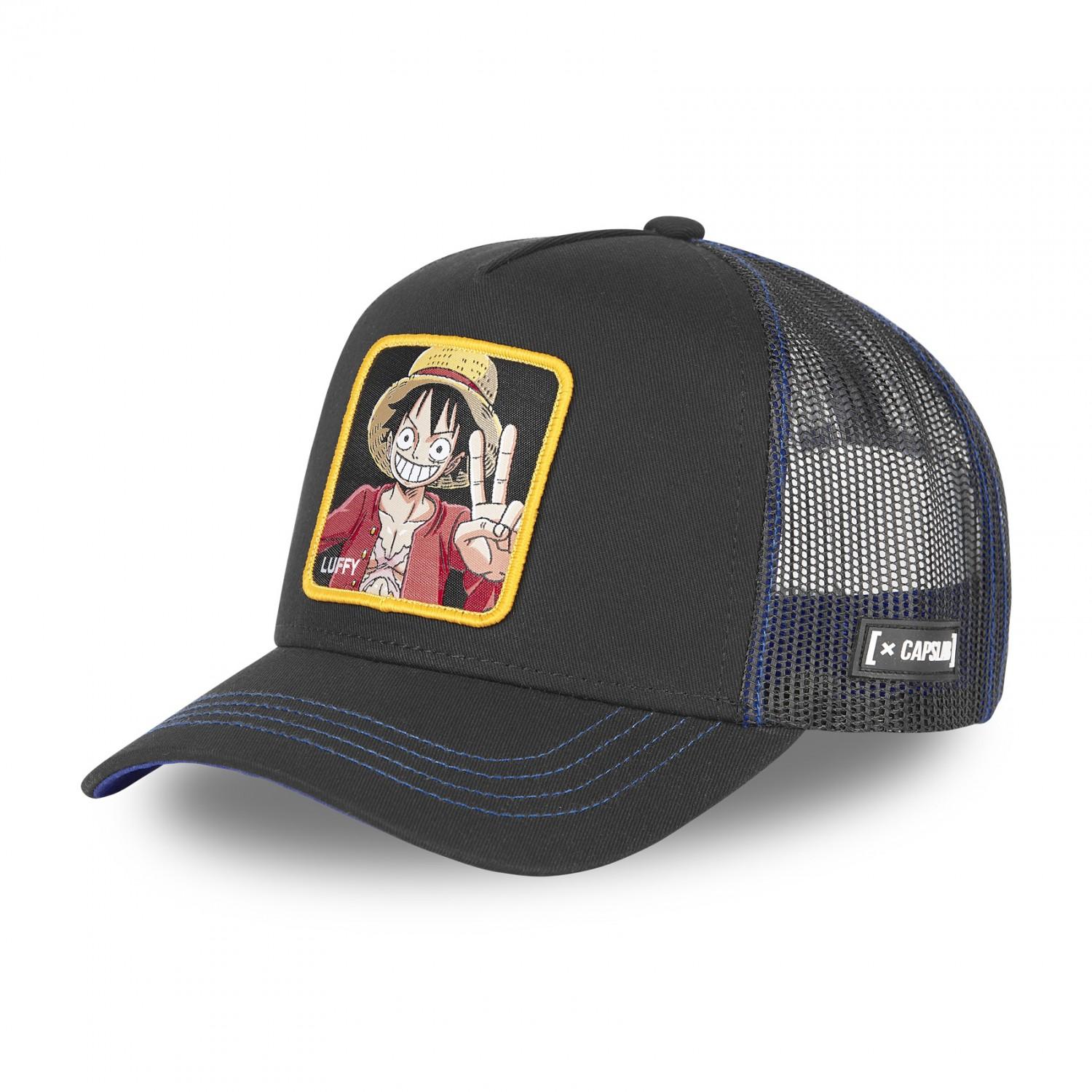 Casquette trucker avec filet One Piece Luffy TU noir