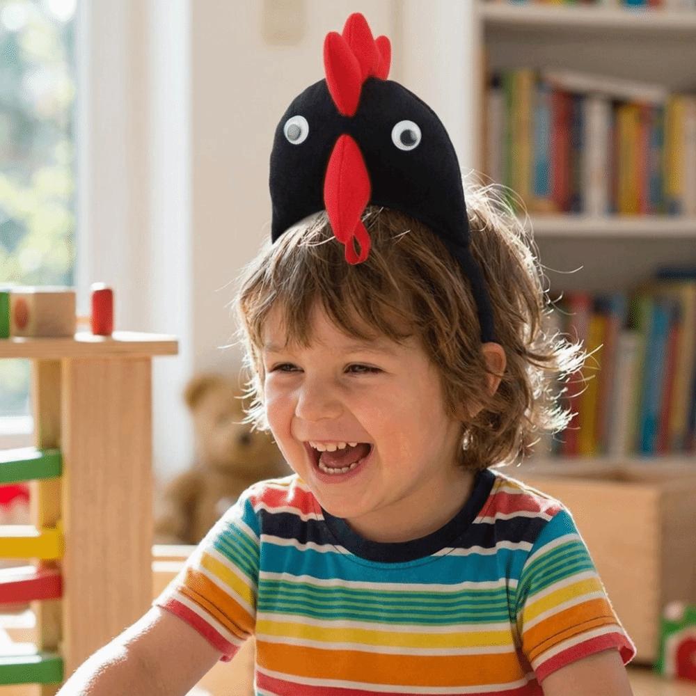 Cartoon Chicken Headband 3D Novelty Headband Decorative Animal Hair Accessories Party