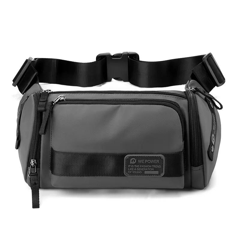 Men's Lightweight Waist Pack Multi-Pocket Belt Bag Casual Crossbody Messenger Bag for Travel Hiking Running Outdoor Activities