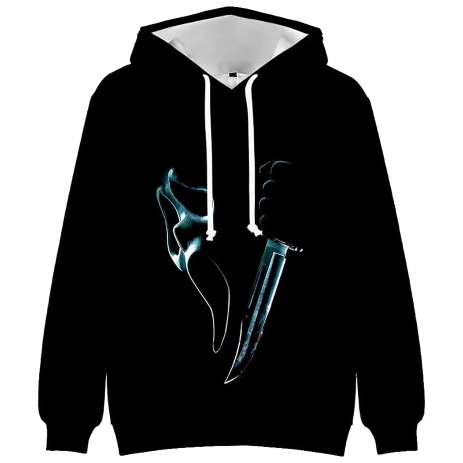 

Unisex Casual Long Sleeve Hooded Sweatshirt with Printed Graphic Design Pullover Hoodie for Everyday Wear and Outdoor Activities L тёмно-синий