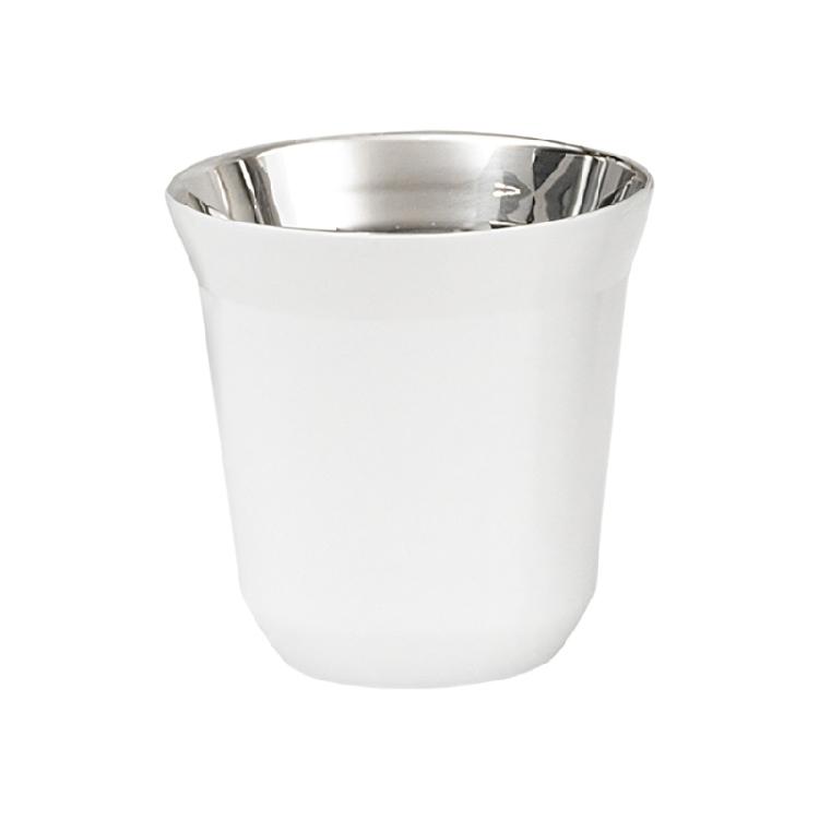 

Elegant Stainless Steel Double Layer Coffee Cup Protects Hand From Heat While Keep Drink Warm белый
