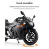 1/12 Scale Suzuki GSX-250R Motorcycle Toy Alloy Diecast Model Sound and Light Toys Rubber Tires Miniature Racing Model Present for Kid