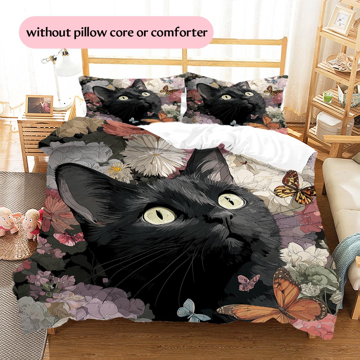 

Bombay Cat Pattern Bedding Home Decoration Birthday Gift (1 * duvet cover + 2 * pillowcase, without core) 135x200cm