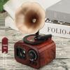 Mini Retro Gramophone Music Box - Rotating Record Player Ornament for Children's Holiday & Living Room Decor