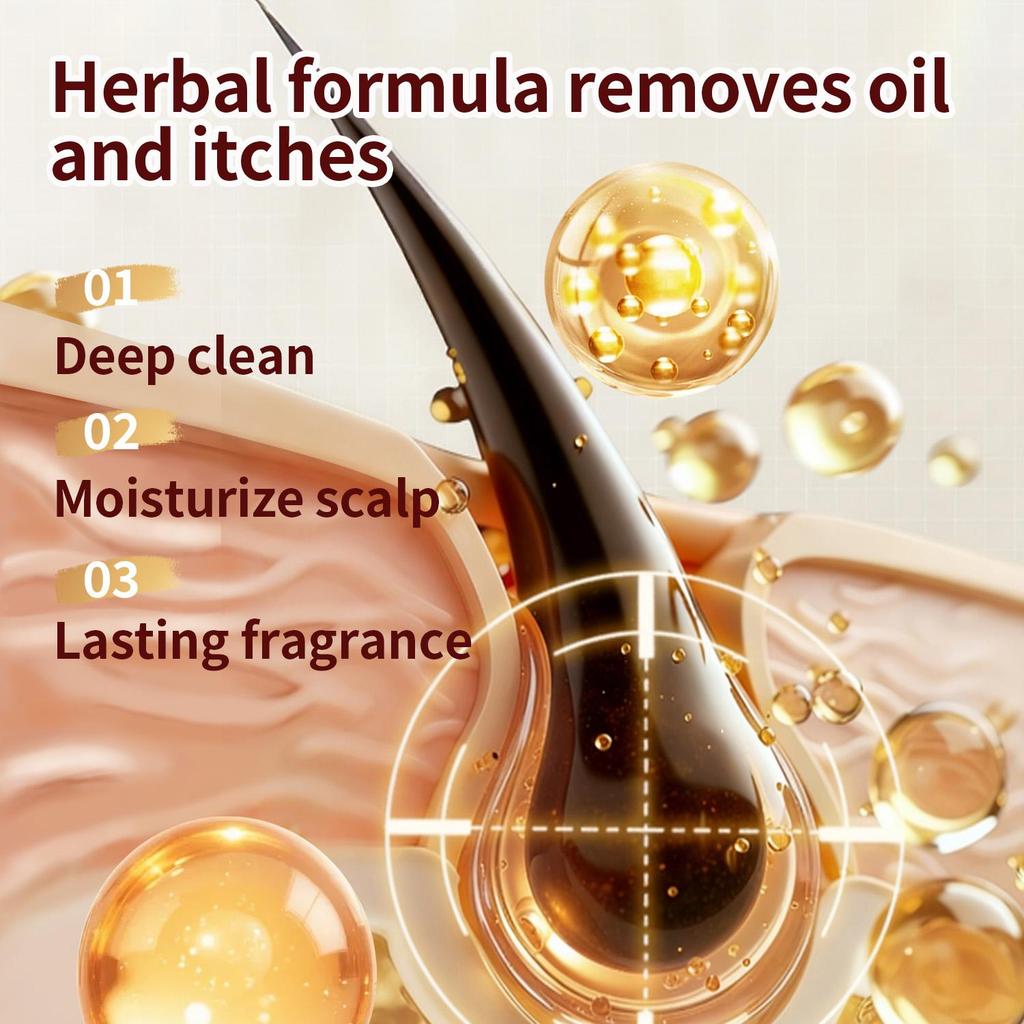 Ginseng Collagen Hair Shampoo-Moisturize Scalp-Deep Clean-Lasting Fragrance-Suitable For All Hair Types, 300ml