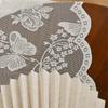 Lace Window Panel Blackouts Lace Curtain Flower Embroidered Sheer Curtain Ready To Use For Instantly Room Upgrades
