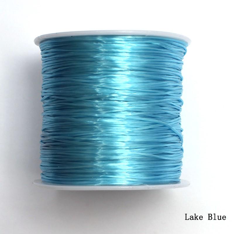 1Roll/lot 0.6mm Elastic Thread Round Crystal Line Nylon Rubber Stretchy Cord 10colors 60M