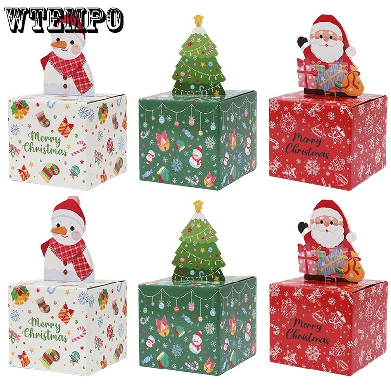 WTEMPO DIY Christmas Gift Boxes Foldable Wedding Birthday Surprise Party Money Box for Cash Money Roll Gift Box Pull Out Kit Christmas Party Supplies