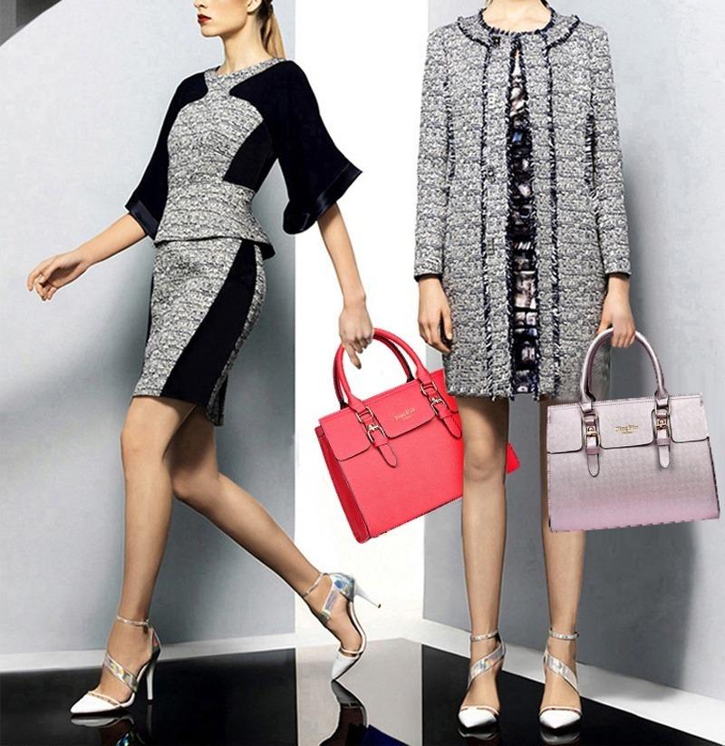 Damenmode 5-teiliges Handtaschen-Set aus PU-Leder, Umhängetasche, Umhängetasche, Geldbörsen-Set