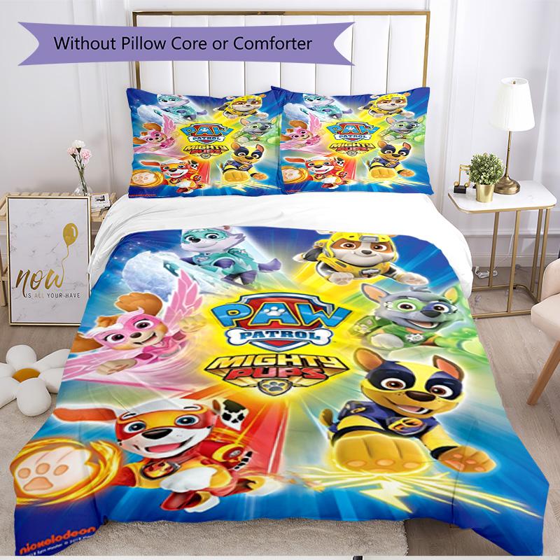 3pcs Duvet Cover Set (1*Duvet Cover + 2*Pillowcase, Without Core), PAW Patrol Print Soft All‑Season Bedding Set, Home Bedroom Decor Gift