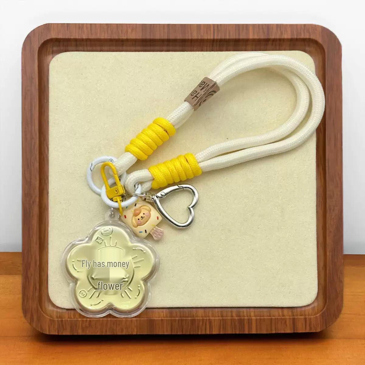 Pure Gold Money Charm Keychain Pendant for Gifts & Traffic Generation Live Broadcast Gold Foil