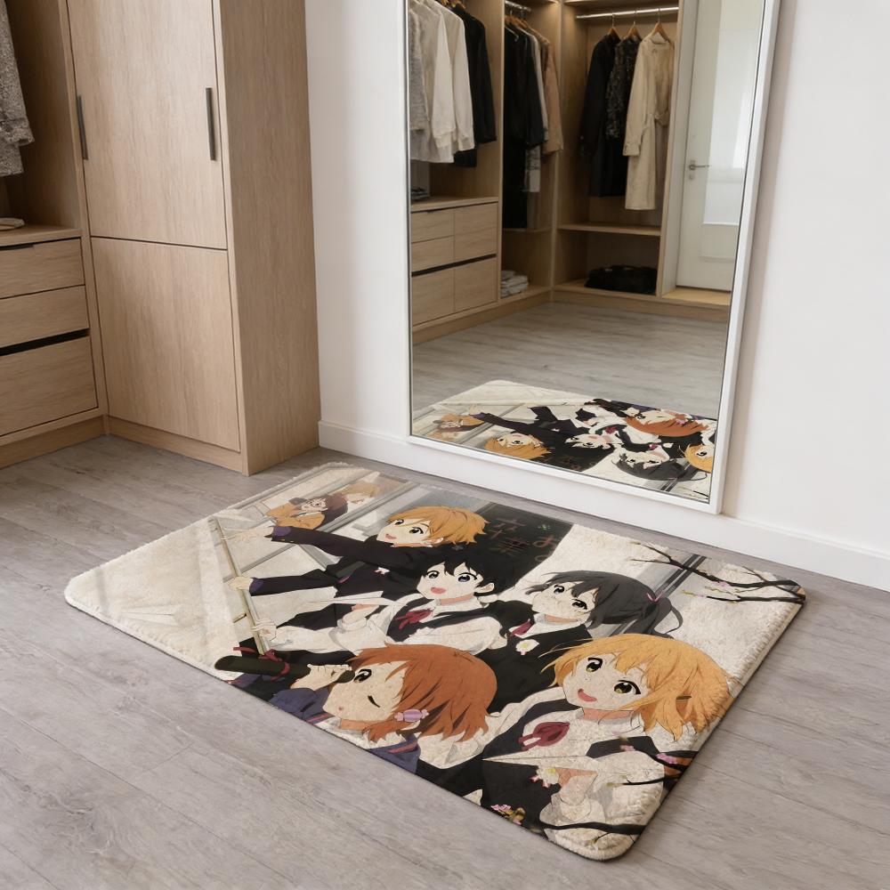 

Коврик для пола T-Tamako Market, фланелевый коврик для двери, нескользящий, впитывающий, моющийся, для помещений, домашний ковер 40x60cm
