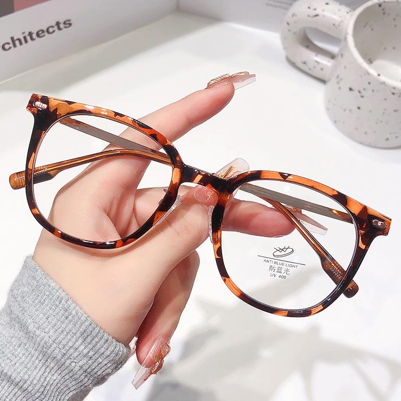 Finished Myopia Glasses For Women Men Transparent Blue Light Blocking Eyeglasses Ultralight Leopard Nearsighted Eyewear 0 ~ -600